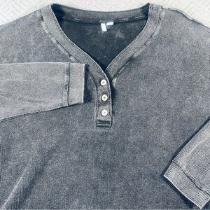 Cato Charcoal Knit Top Plus Size 26/28